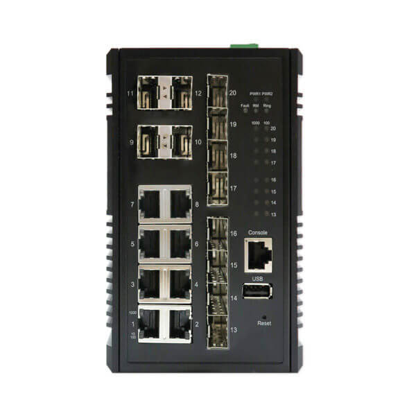 12 port industrial ethernet switch KY CSG0812