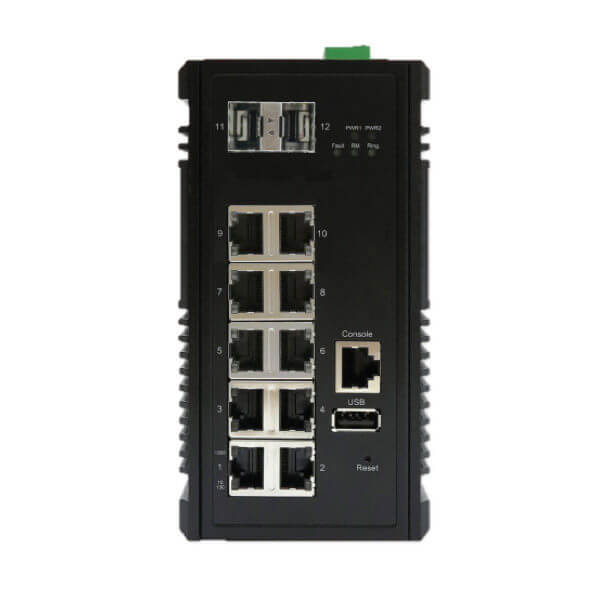 KY MSG1002 DIN Rail Rack Ethernet Switch